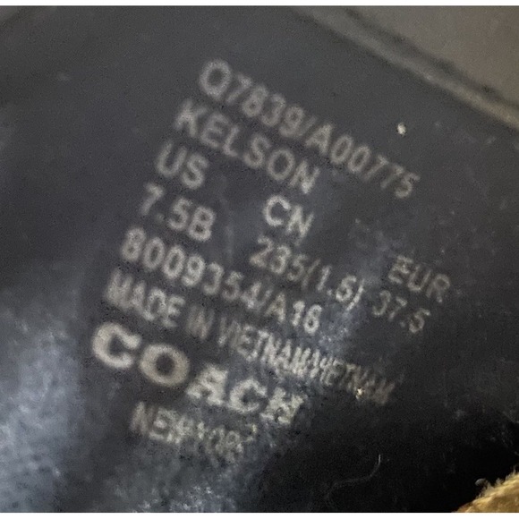 Coach Women\'s Kelson‎ Trainers Shoes Low Tops Sneakers Brown & Navy Sz.7.5 B